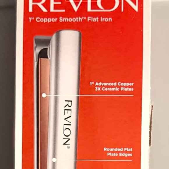 REVLON Salon Straight 1" Copper Smooth Flat Iron with Extra Long Plates NEW - Picture 3 of 12